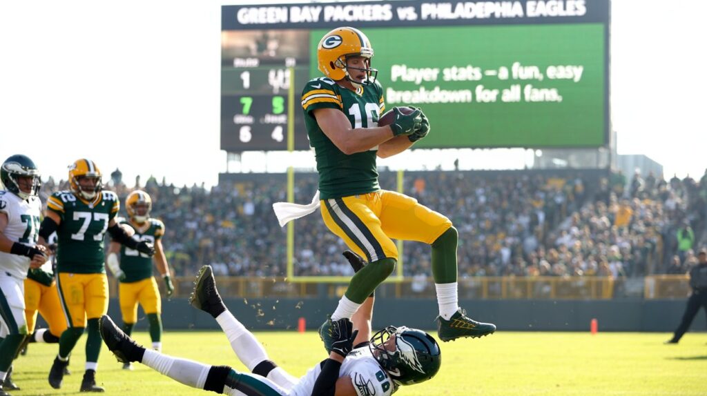 green bay packers vs philadelphia eagles match player stats