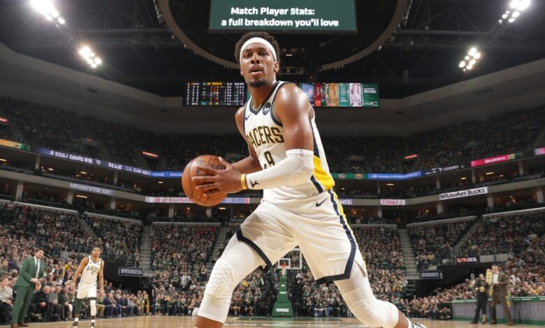 pacers vs milwaukee bucks match player stats