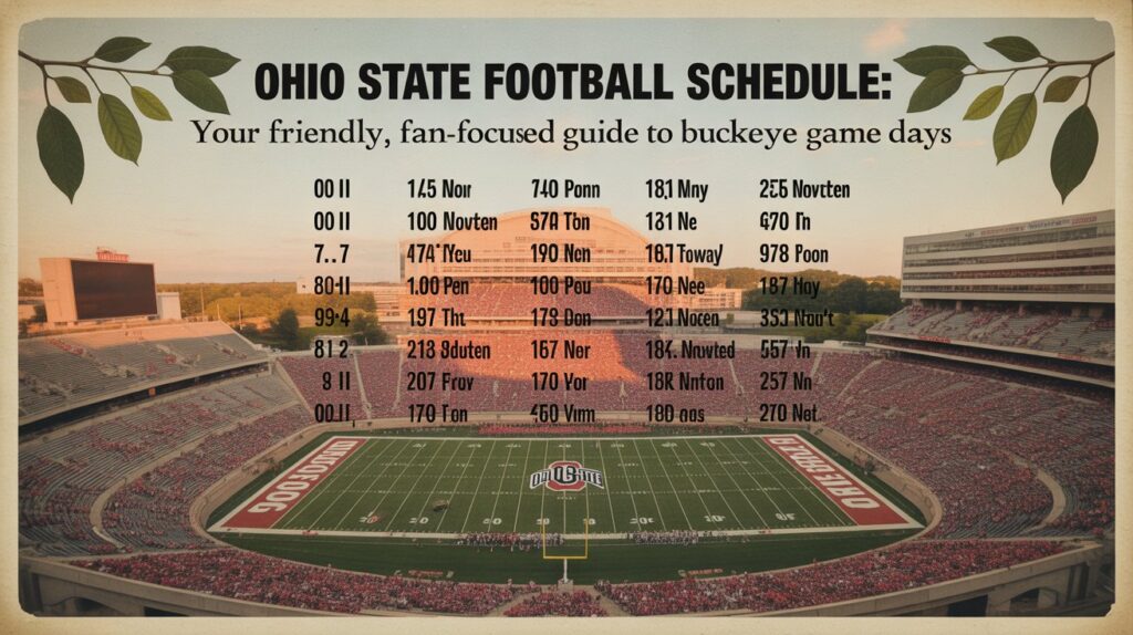 ohio state football schedule