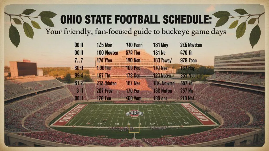 ohio state football schedule
