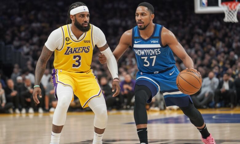 lakers vs timberwolves match player stats