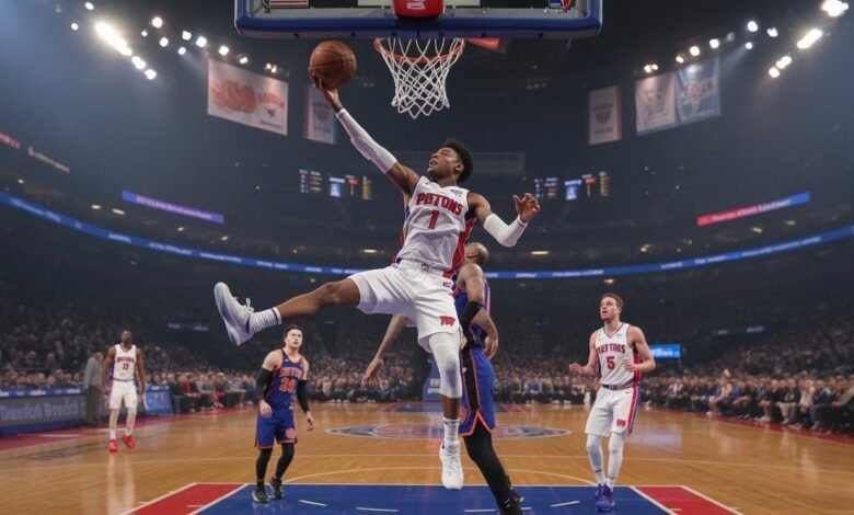 detroit pistons vs knicks match player stats