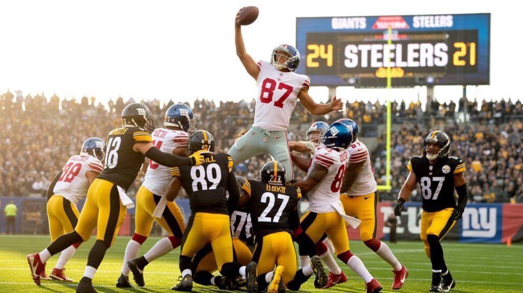 new york giants vs steelers match player stats