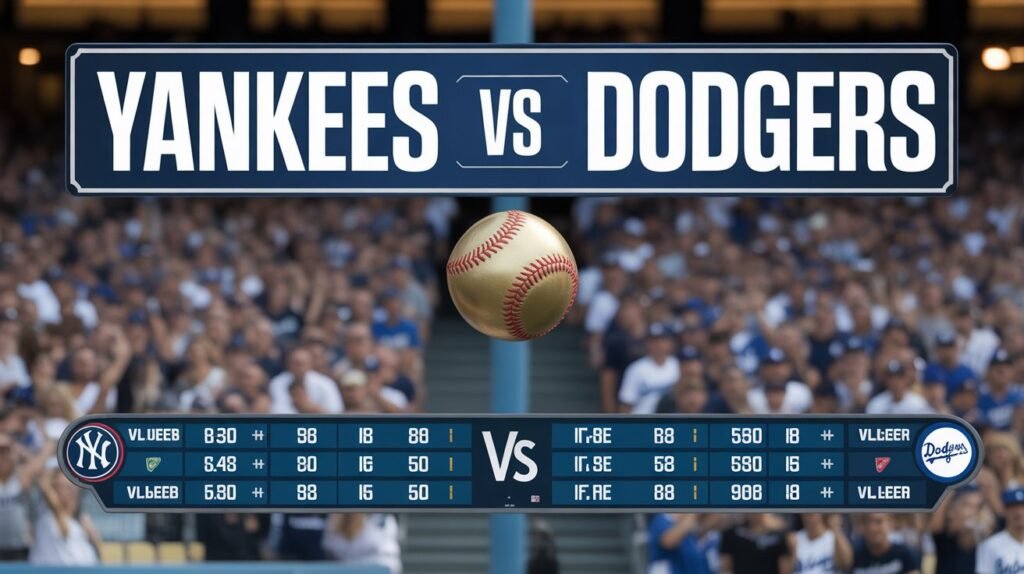 yankees vs dodgers match player stats
