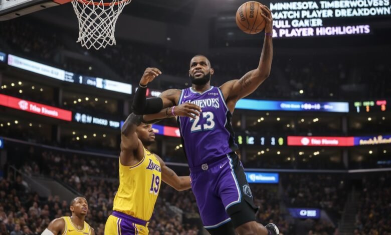 minnesota timberwolves vs lakers match player stats