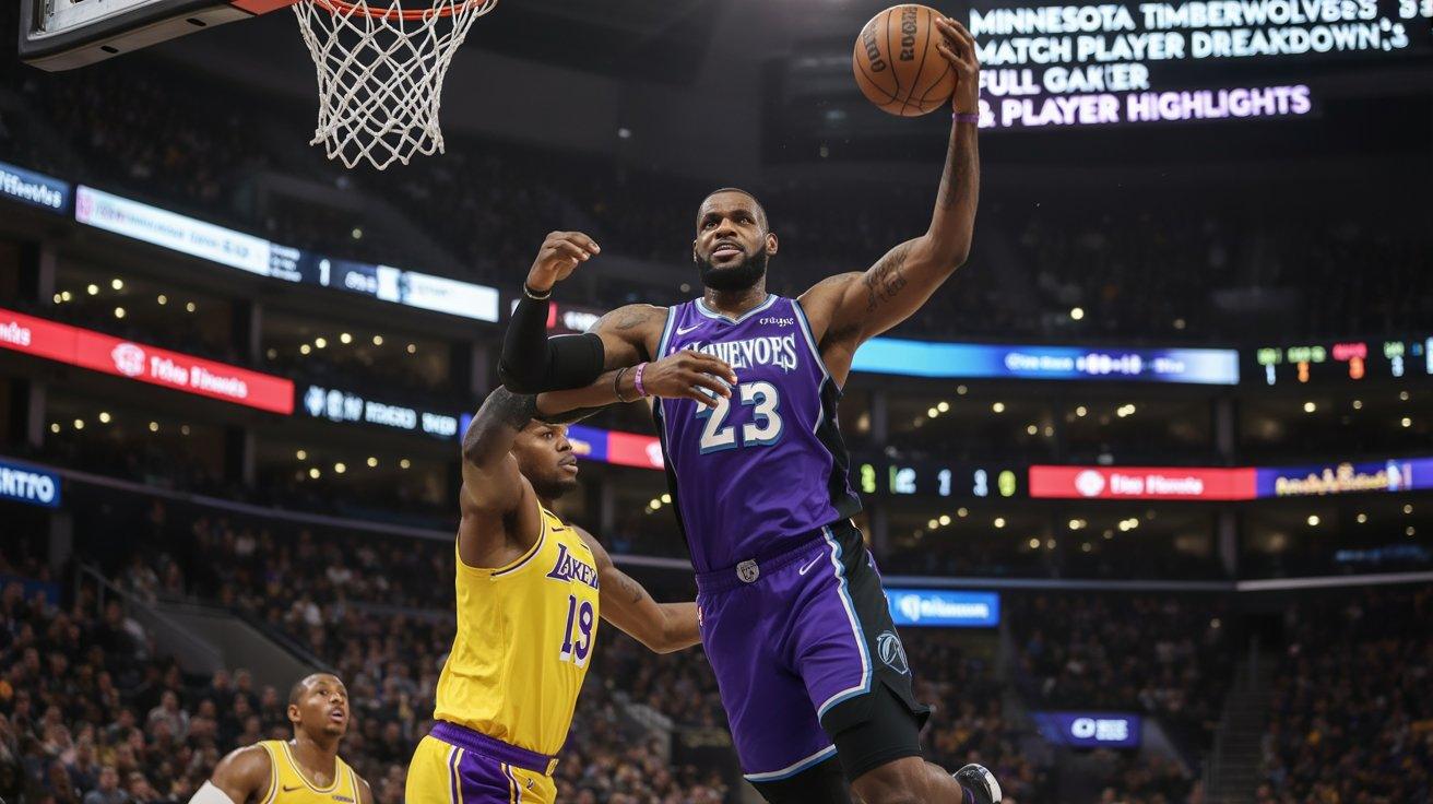 minnesota timberwolves vs lakers match player stats