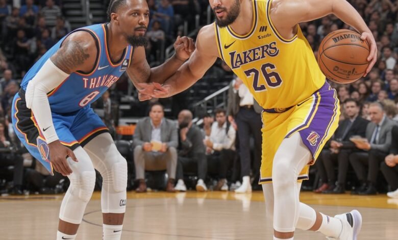 lakers vs okc thunder match player stats