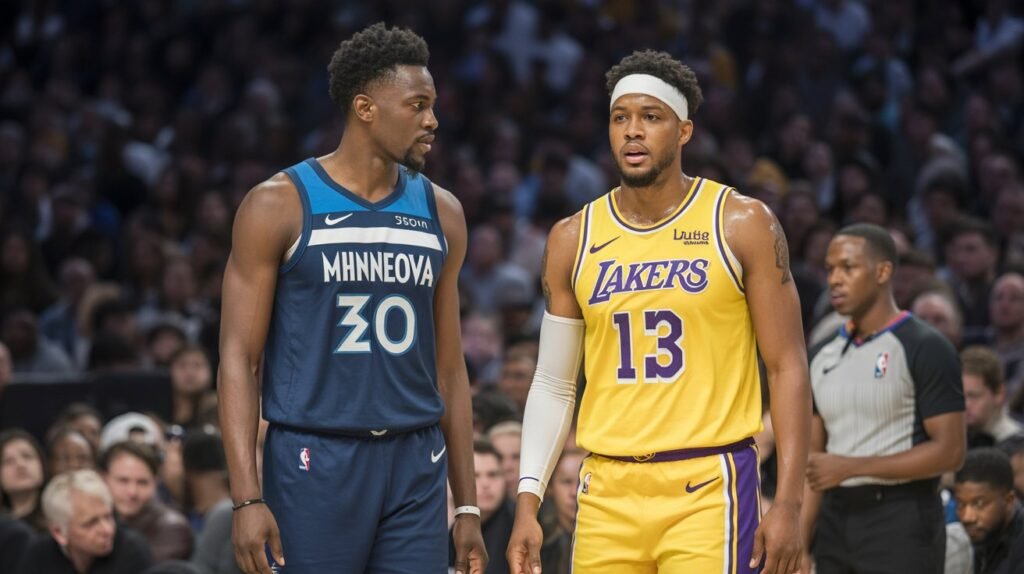 minnesota timberwolves vs lakers match player stats