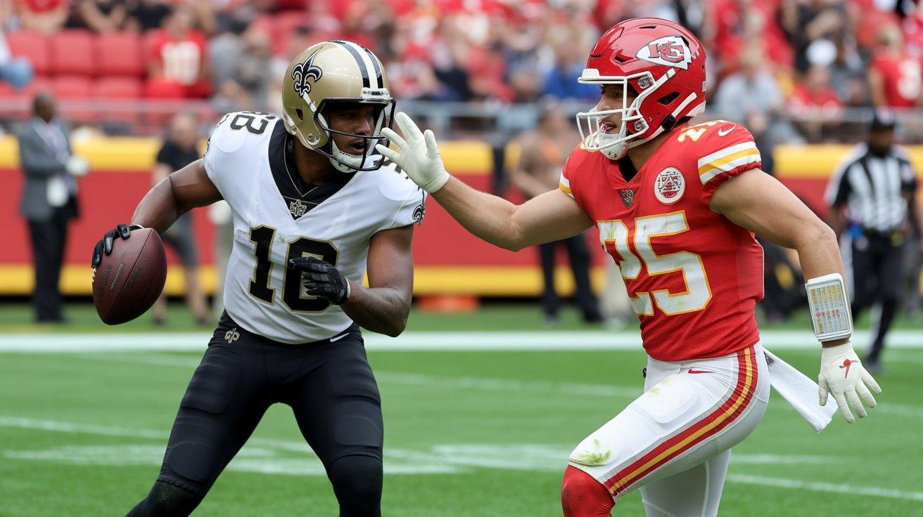 new orleans saints vs kansas city chiefs match player stats