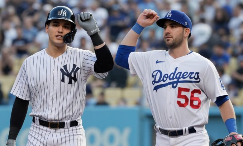 yankees vs dodgers match player stats