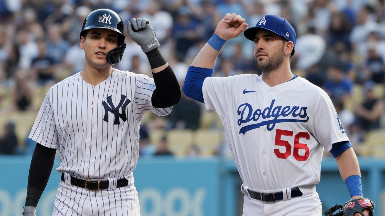 yankees vs dodgers match player stats