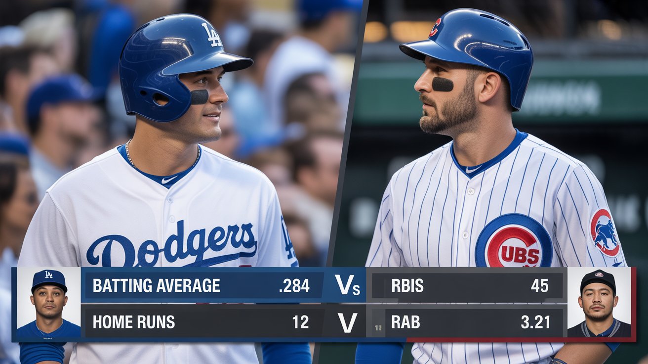 dodgers vs chicago cubs match player stats
