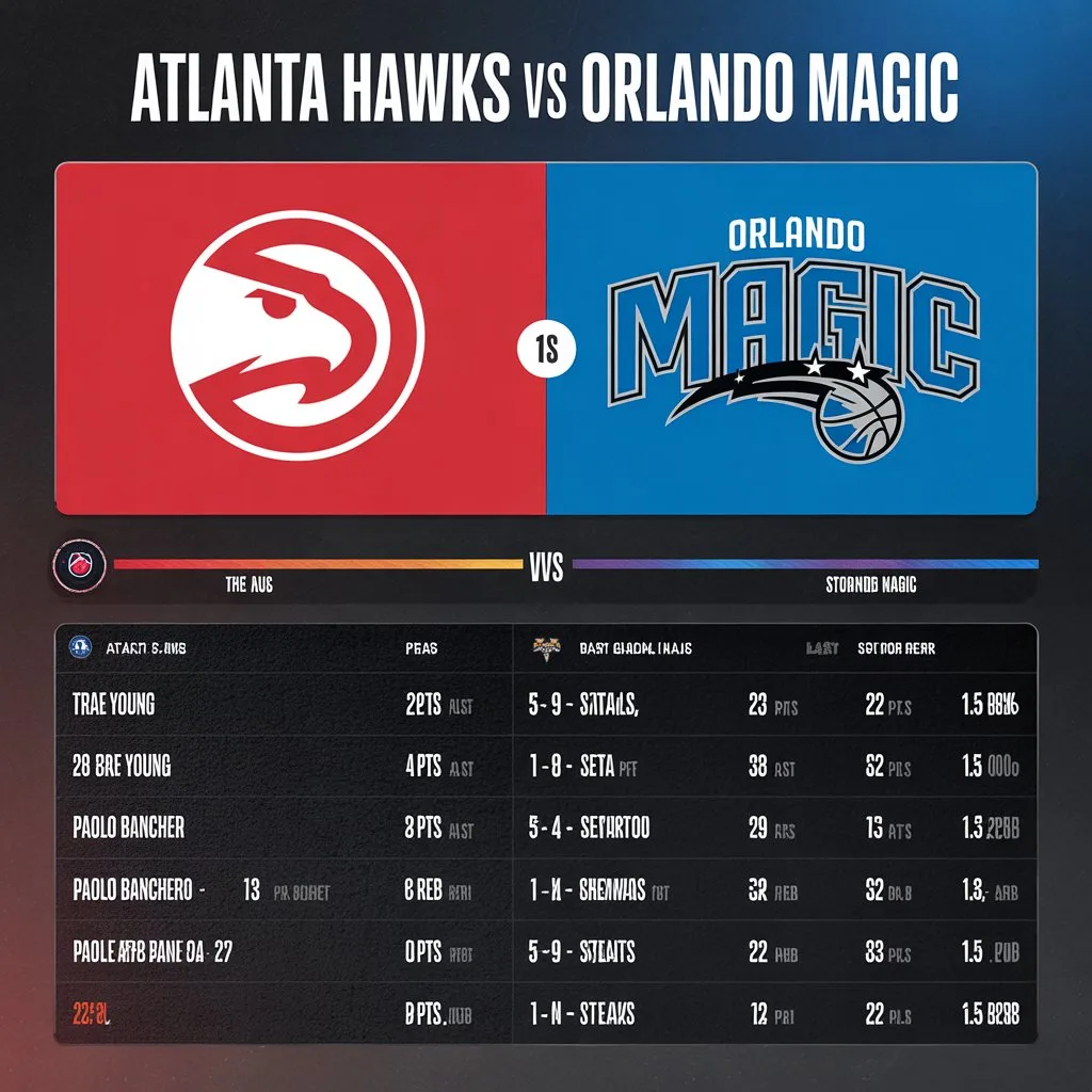 atlanta hawks vs orlando magic match player stats