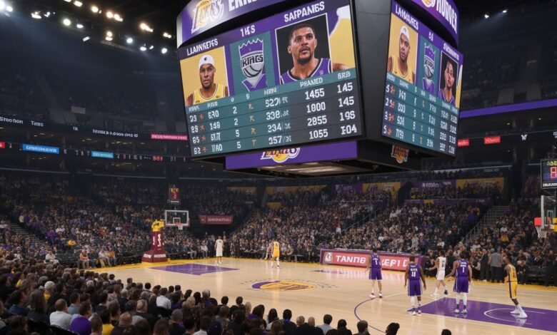 lakers vs sacramento kings match player stats