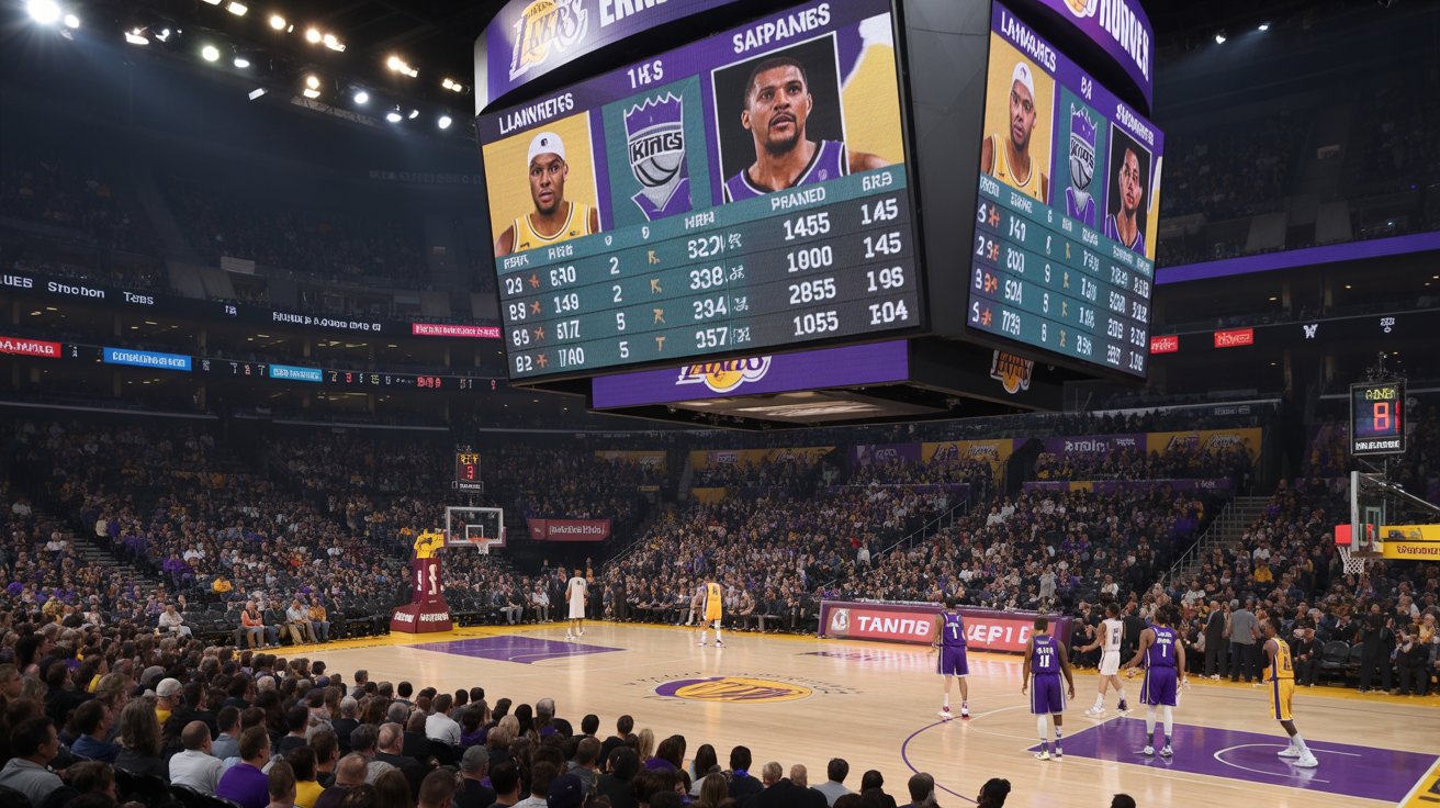 lakers vs sacramento kings match player stats