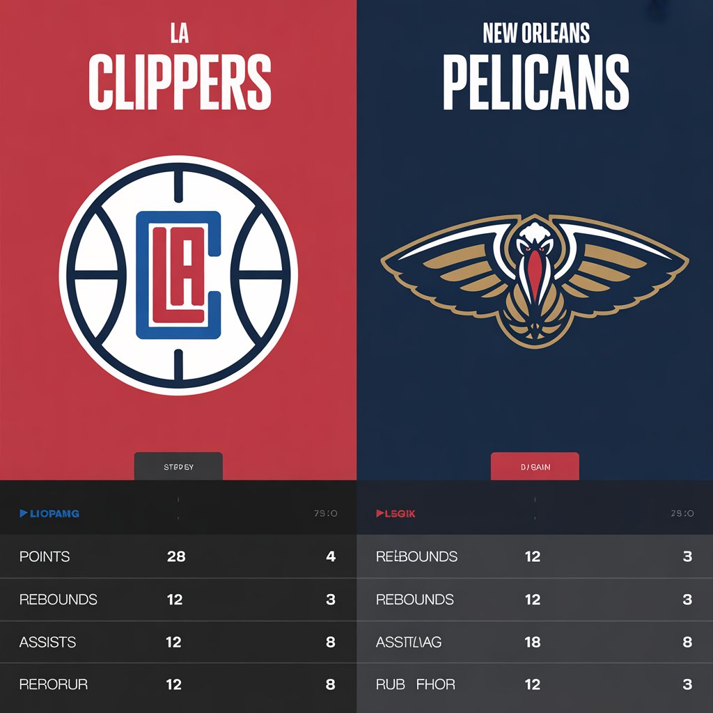 la clippers vs new orleans pelicans match player stats