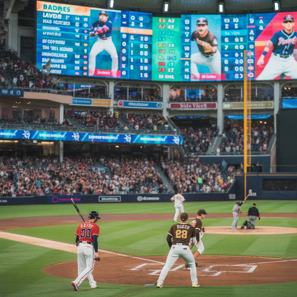 atlanta braves vs padres match player stats
