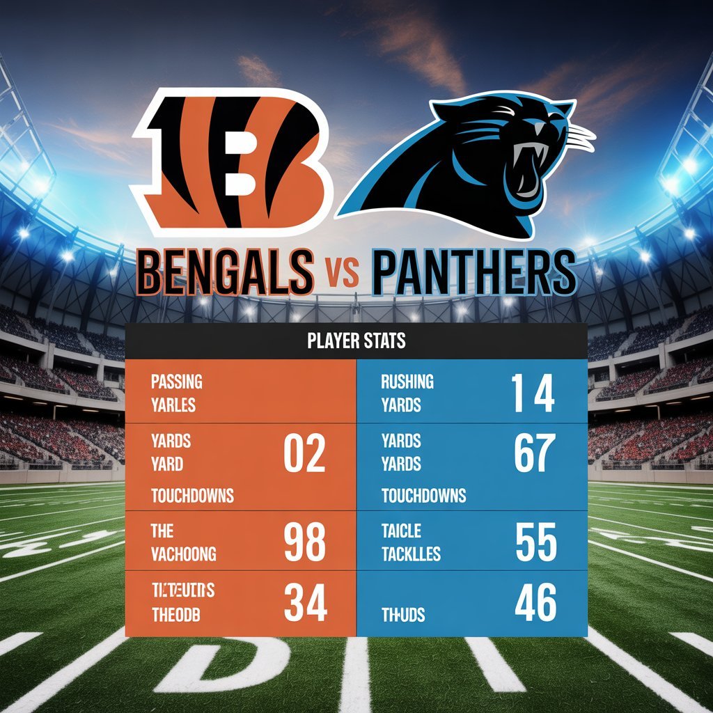 bengals vs carolina panthers match player stats