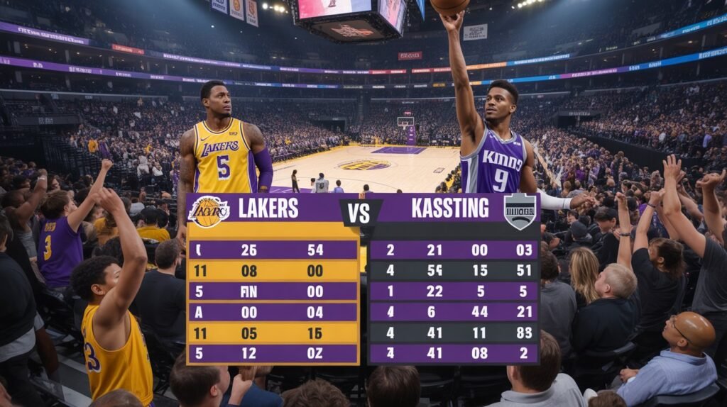 lakers vs sacramento kings match player stats