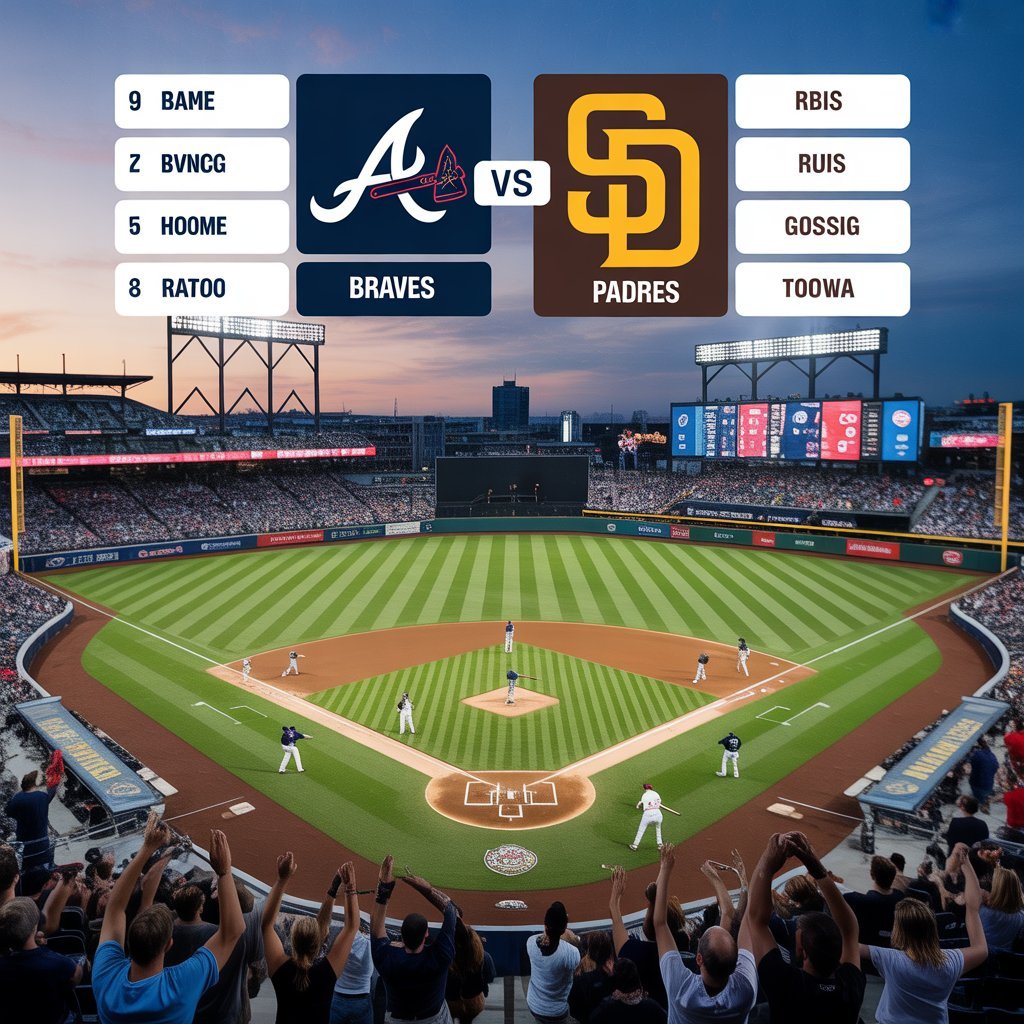 atlanta braves vs padres match player stats