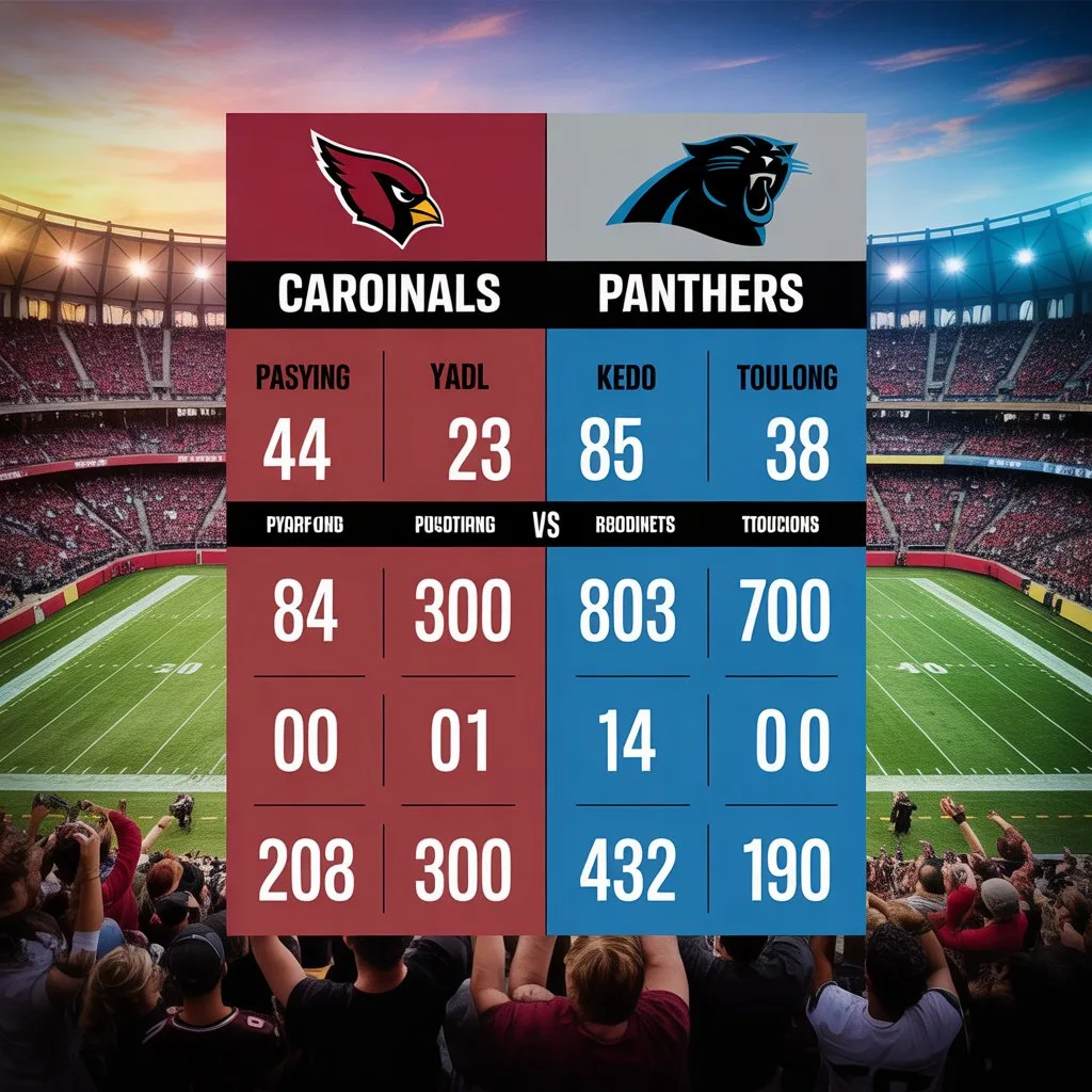arizona cardinals vs carolina panthers match player stats