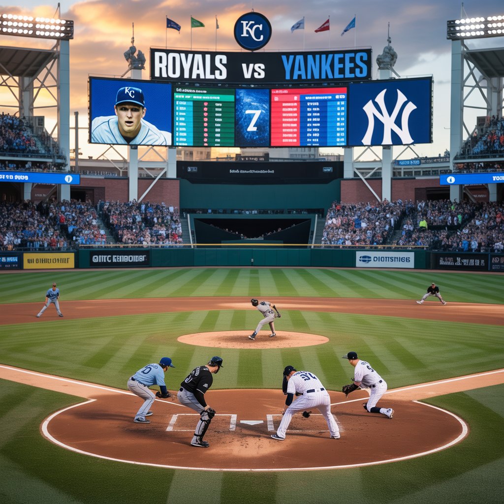 kansas city royals vs yankees match player stats