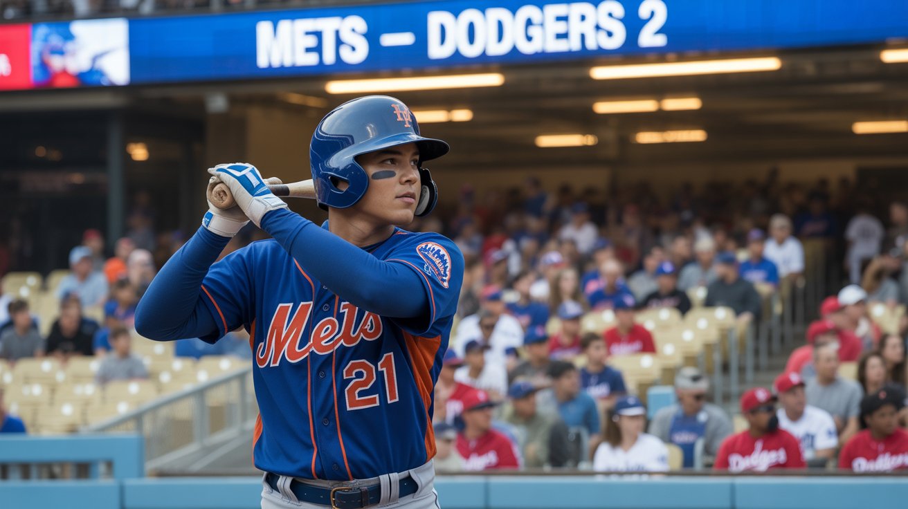 mets vs dodgers match player stats