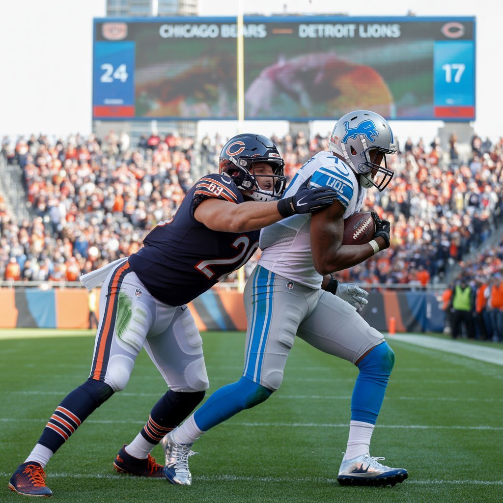 chicago bears vs detroit lions match player stats