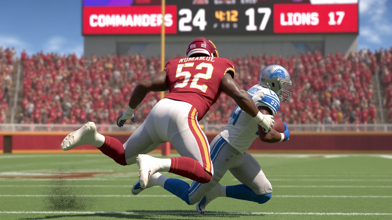 washington commanders vs detroit lions match player stats