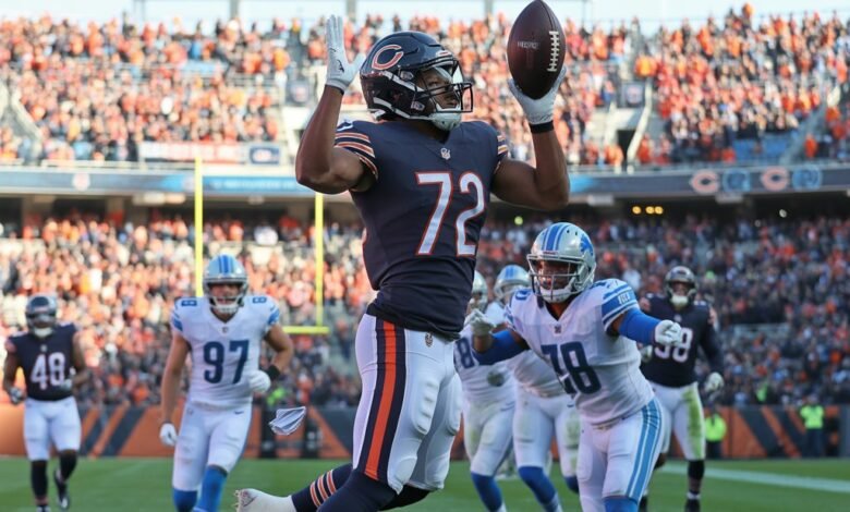 chicago bears vs detroit lions match player stats