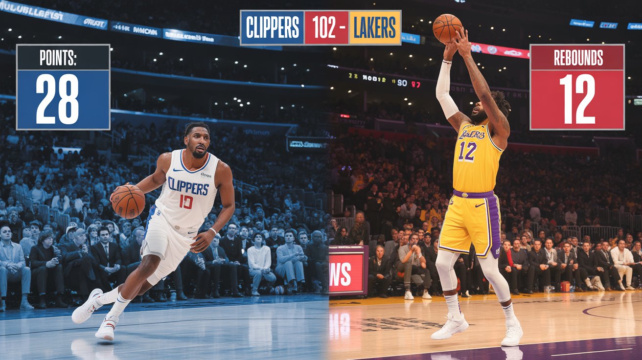 la clippers vs lakers match player stats