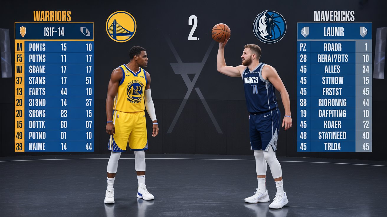 golden state warriors vs dallas mavericks match player stats