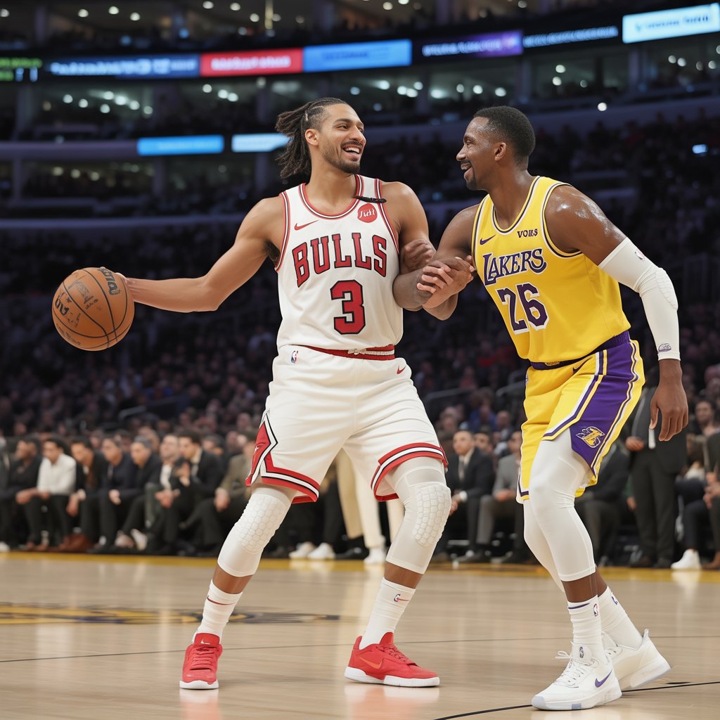 chicago bulls vs lakers match player stats