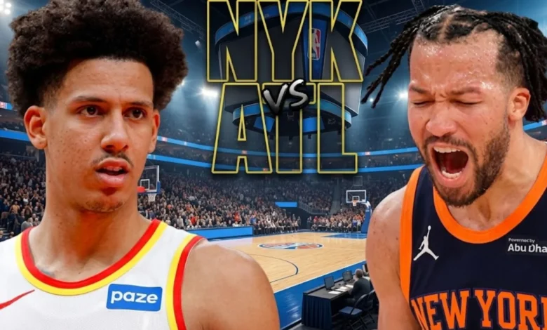 atlanta hawks vs knicks match player stats