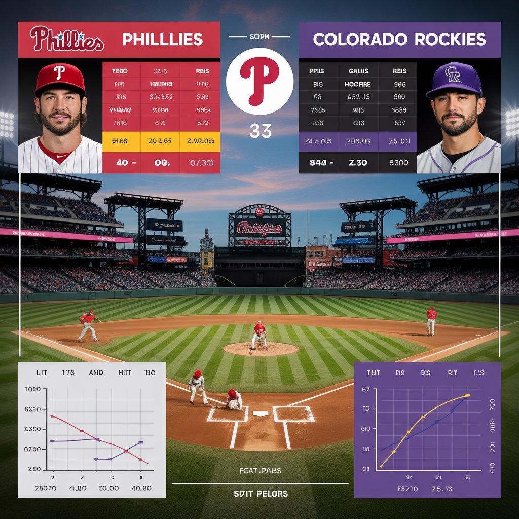 phillies vs colorado rockies match player stats