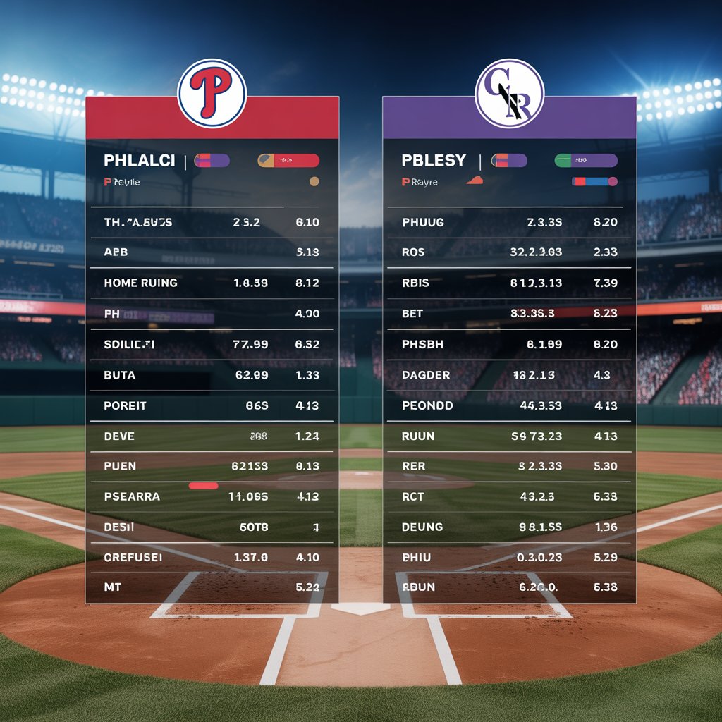 phillies vs colorado rockies match player stats