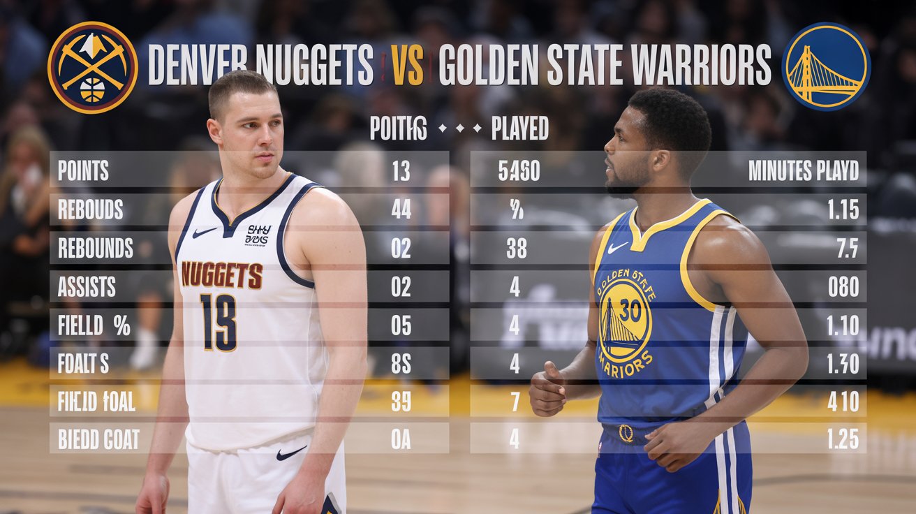 denver nuggets vs golden state warriors match player stats
