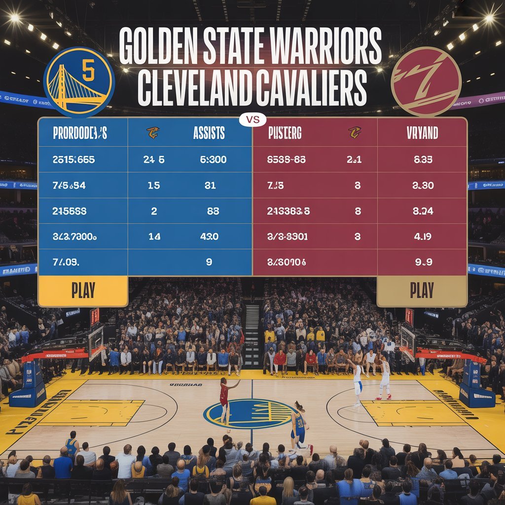 golden state warriors vs cleveland cavaliers match player stats