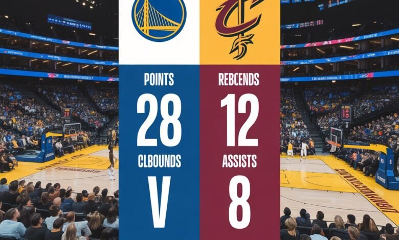 golden state warriors vs cleveland cavaliers match player stats