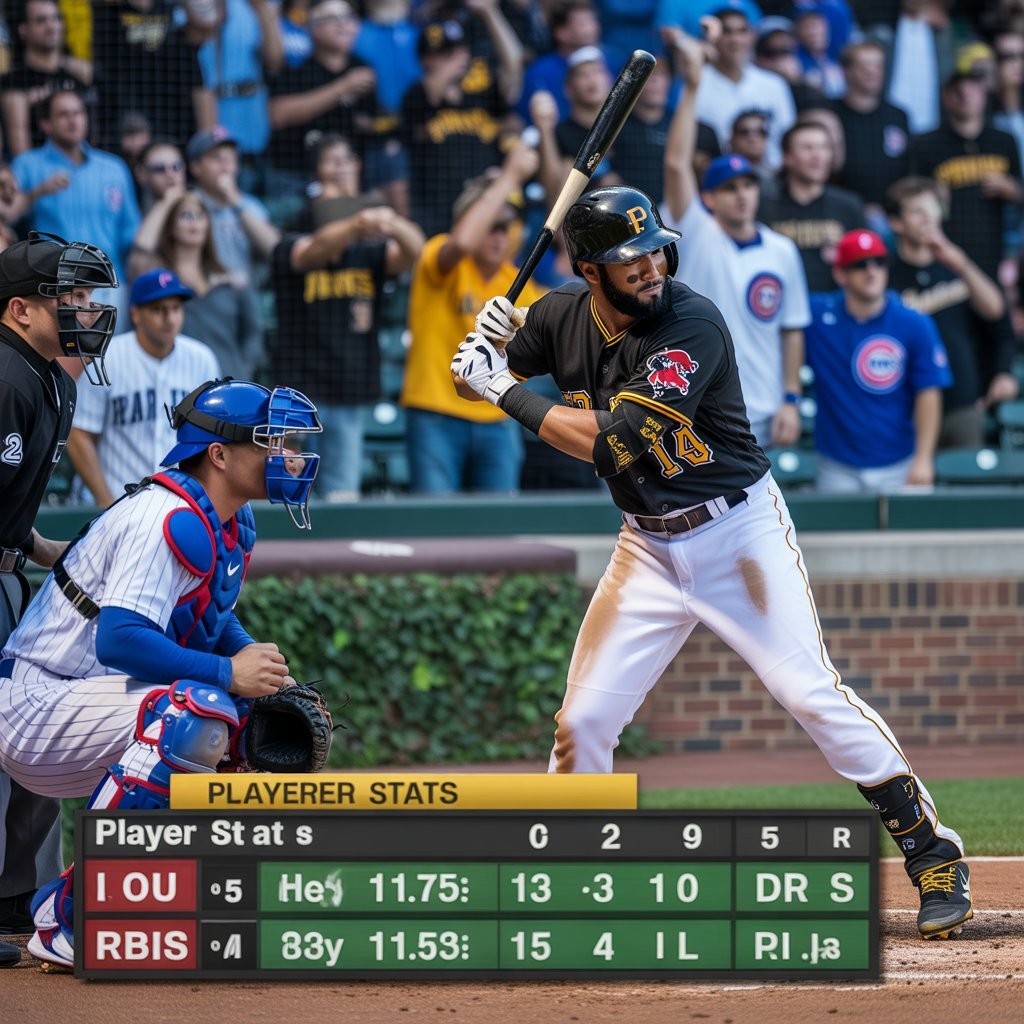 pittsburgh pirates vs chicago cubs match player stats