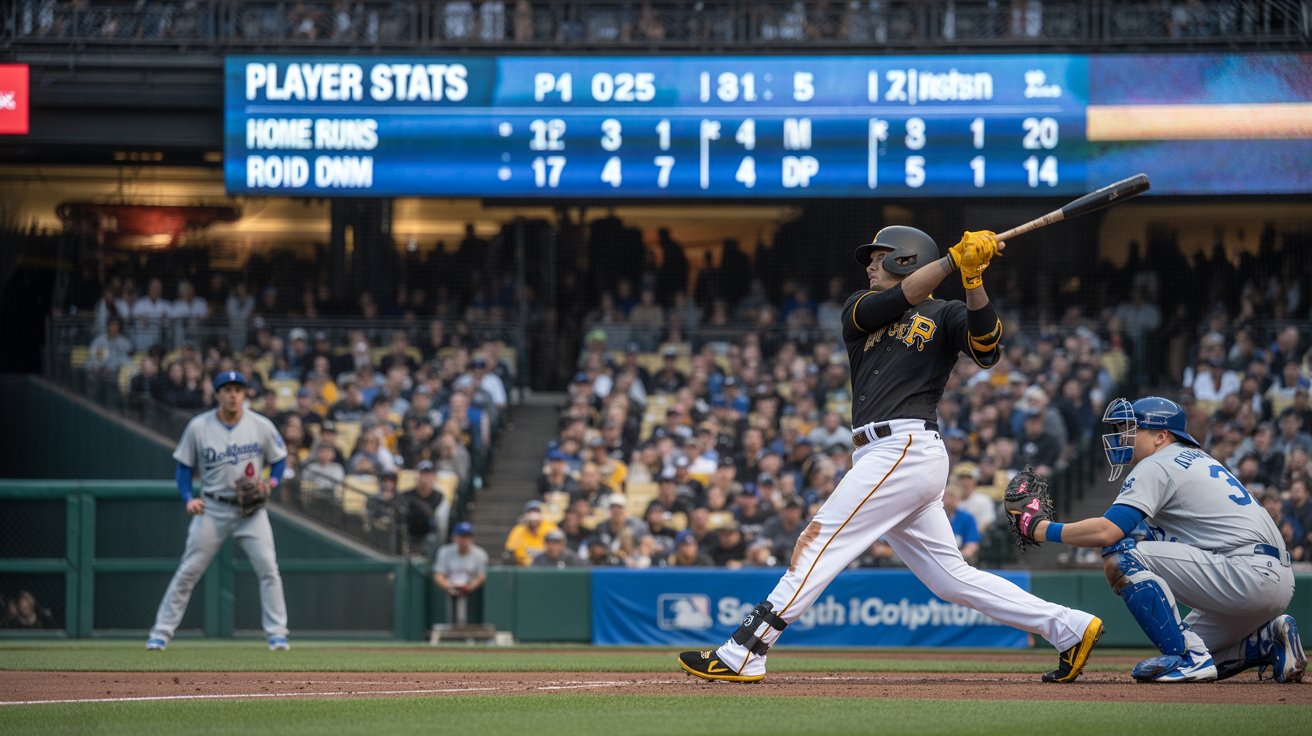 pittsburgh pirates vs dodgers match player stats