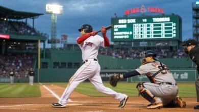 red sox vs detroit tigers match player stats