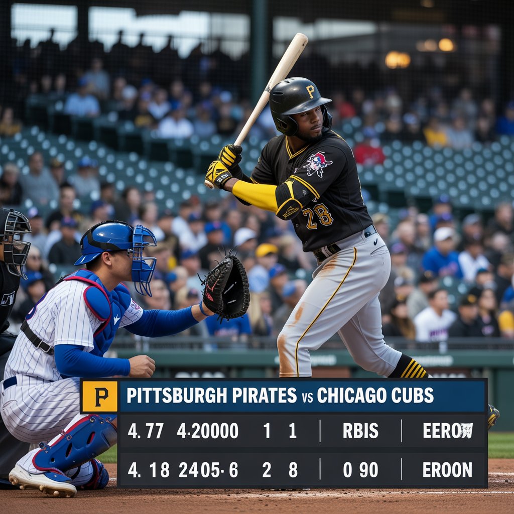 pittsburgh pirates vs chicago cubs match player stats
