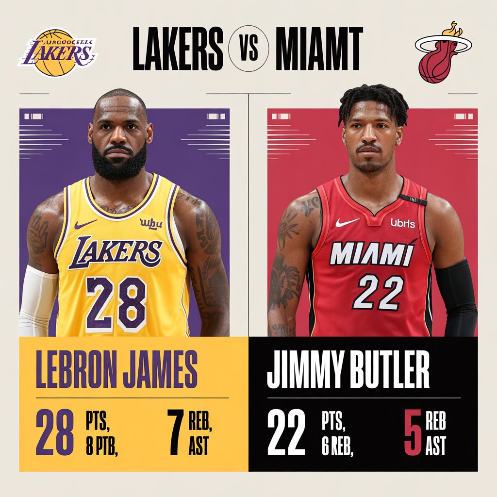 lakers vs miami heat match player stats