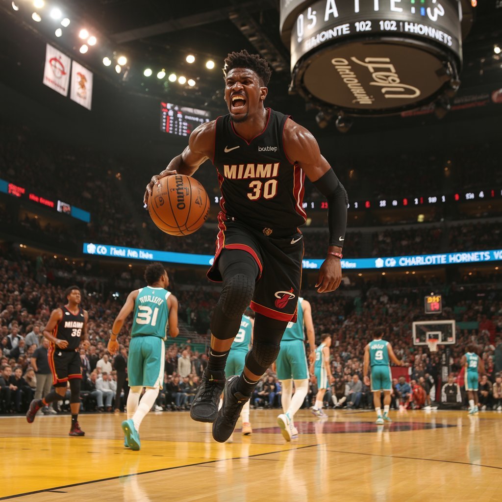 miami heat vs charlotte hornets match player stats