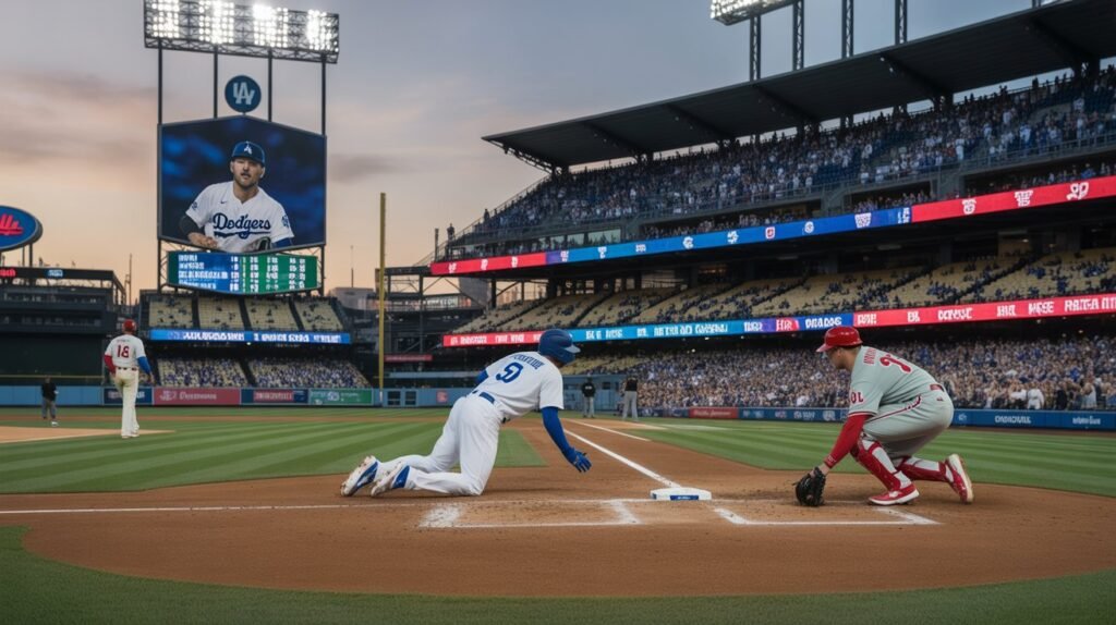 dodgers vs phillies match player stats