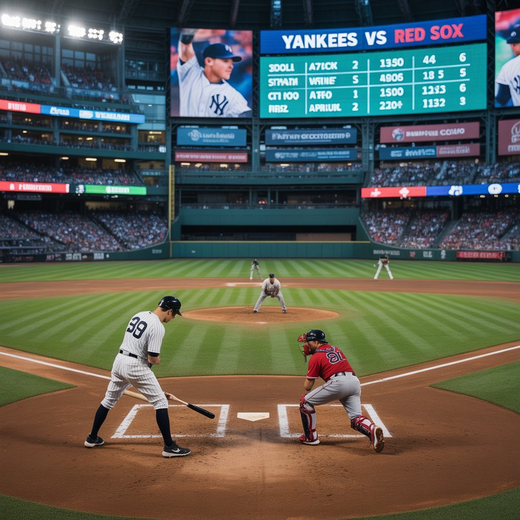 new york yankees vs red sox match player stats