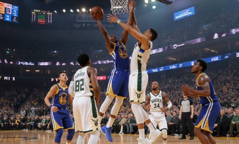 golden state warriors vs milwaukee bucks match player stats