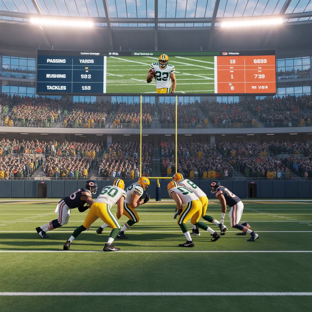 green bay packers vs chicago bears match player stats