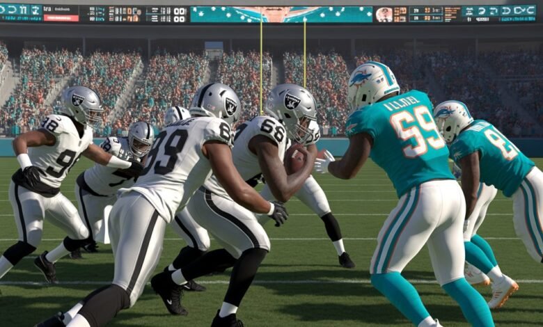 las vegas raiders vs miami dolphins match player stats